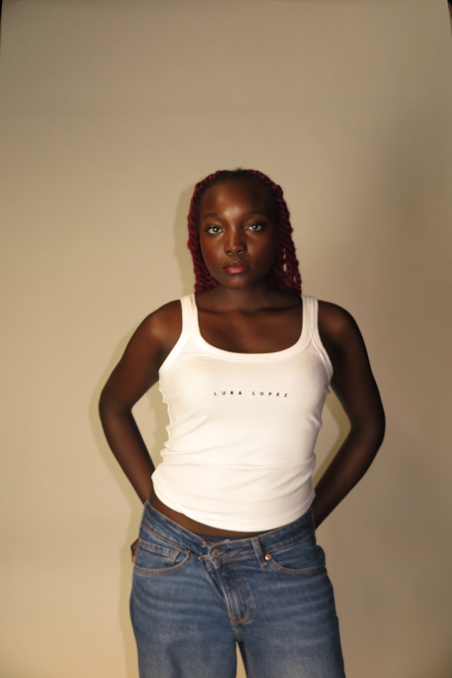 White tank top